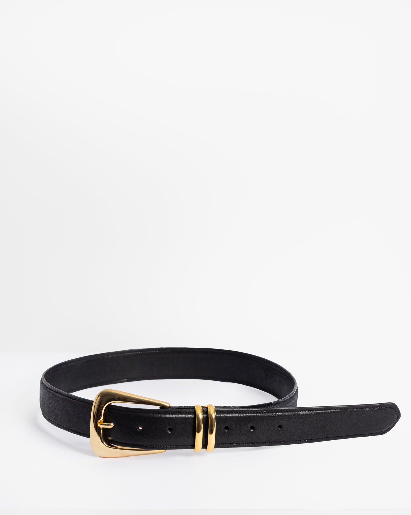Gold Buckle Belt - Black