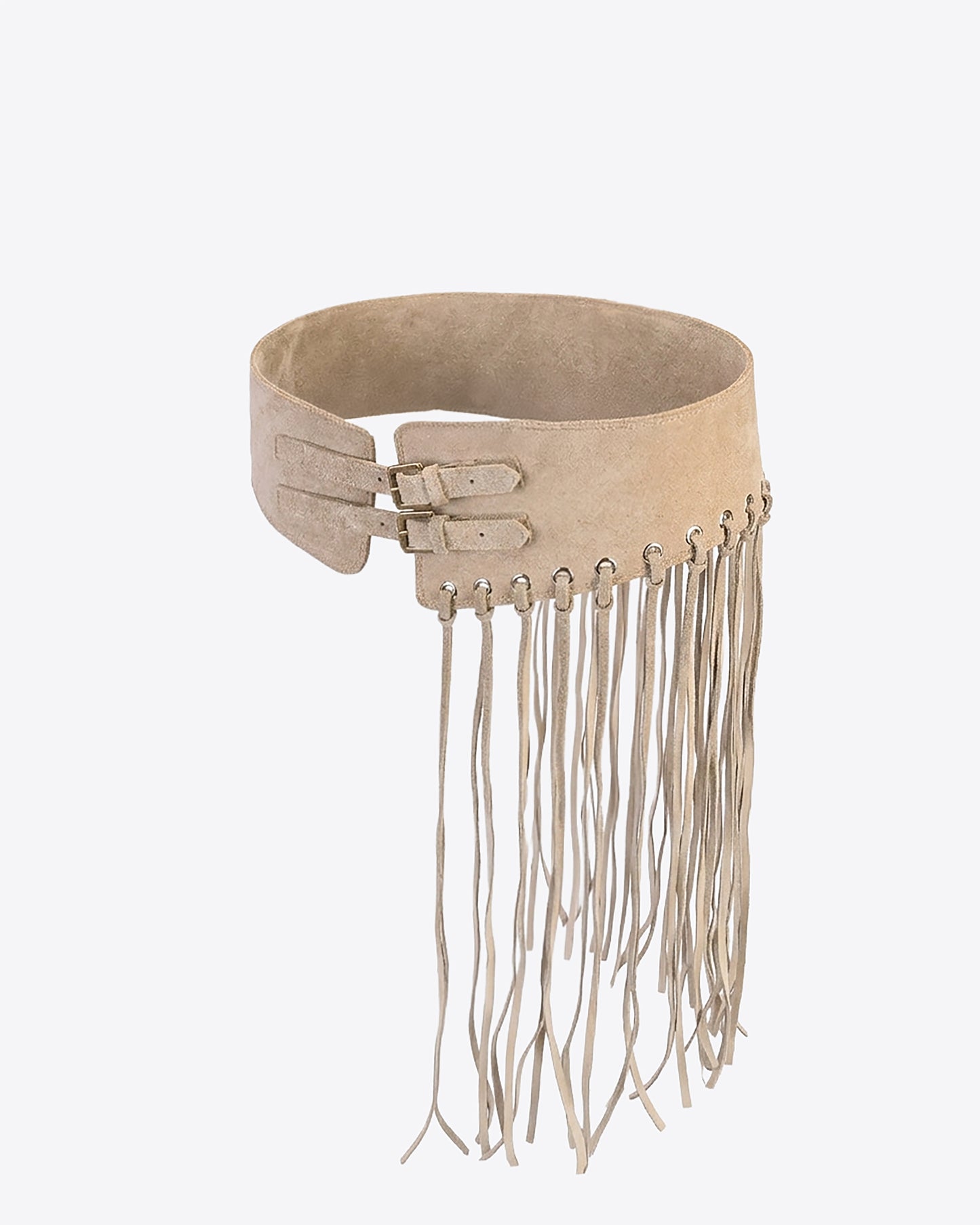 Fringe belt - Desert sand suede