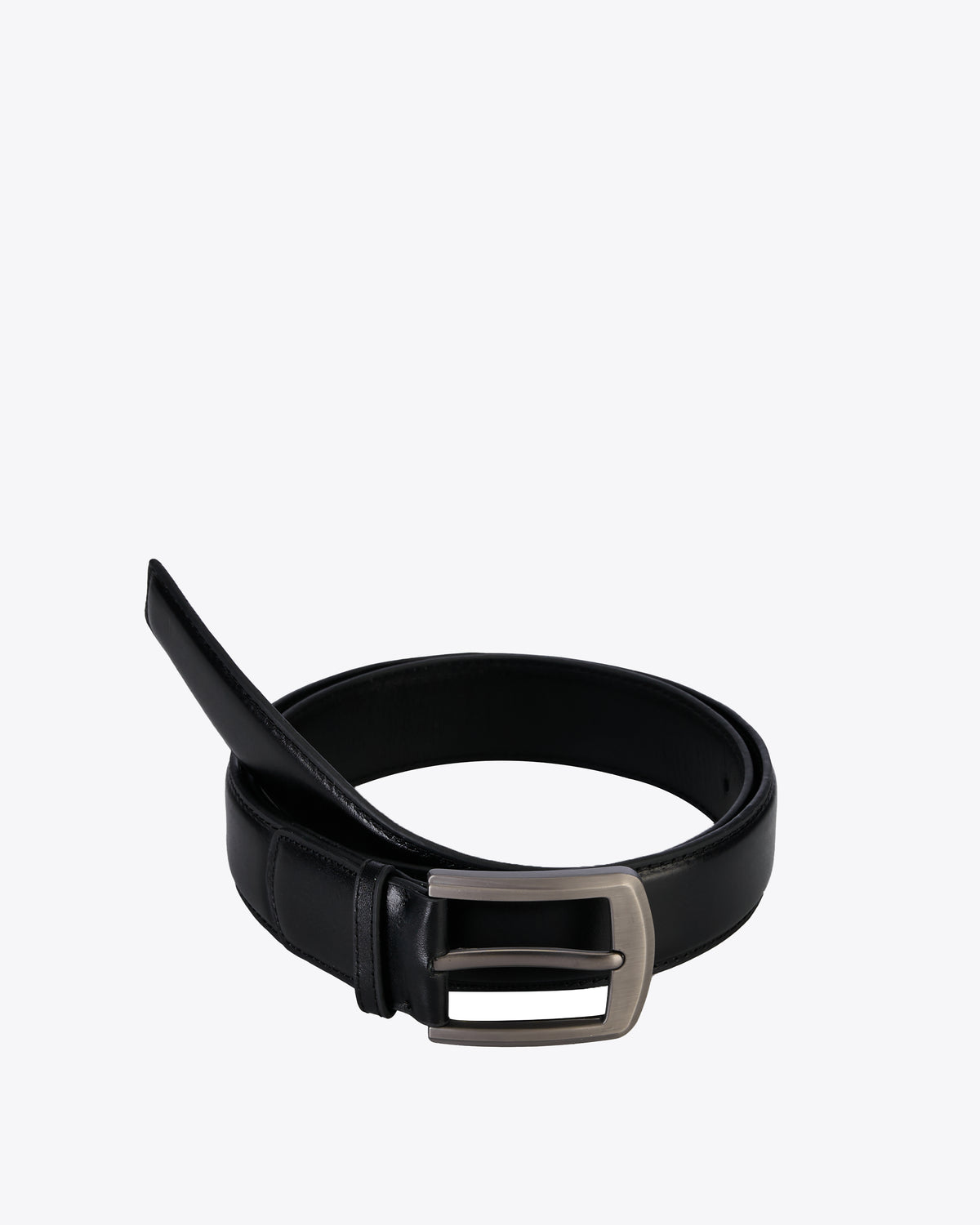Sliver Buckle Belt - Black