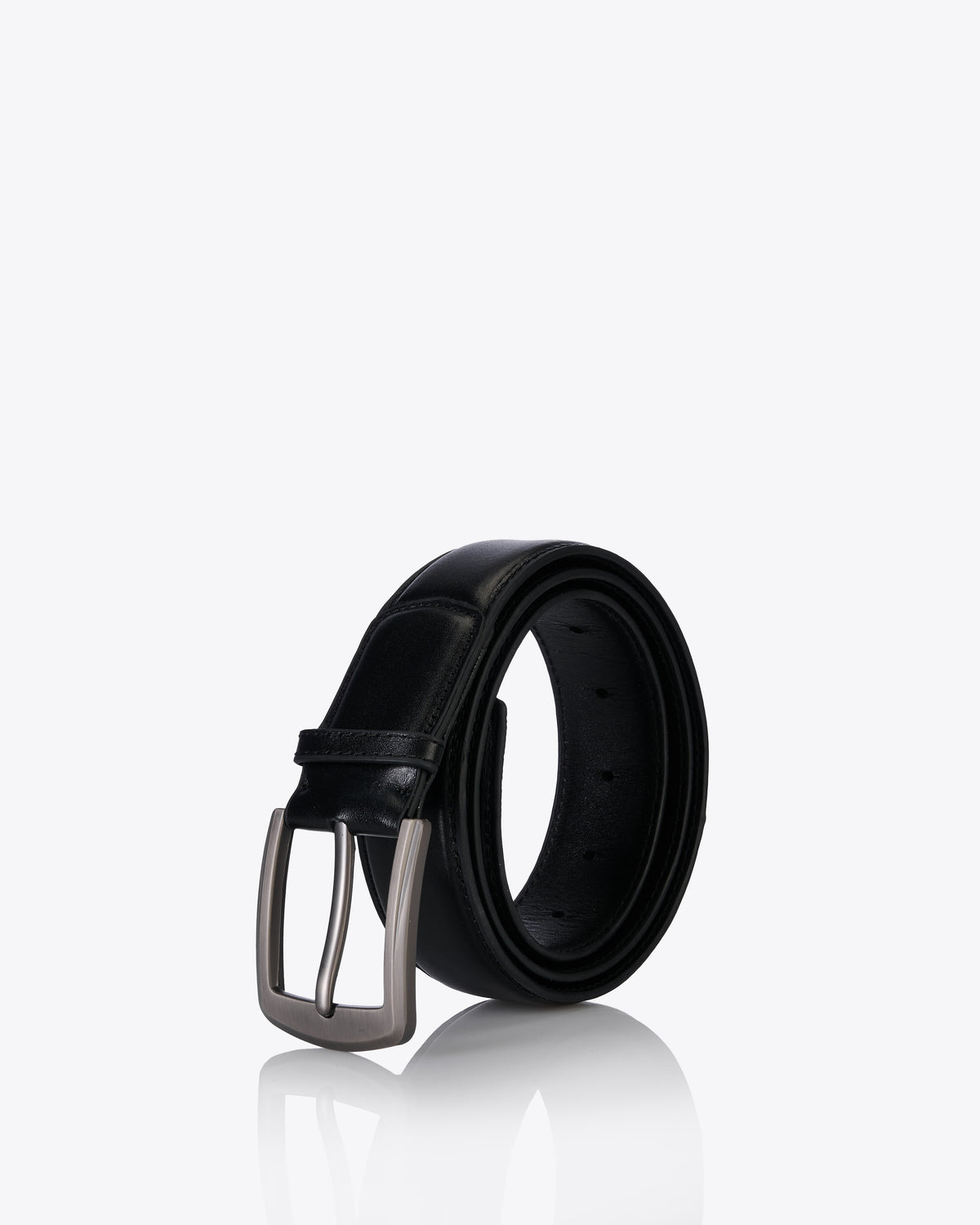 Sliver Buckle Belt - Black