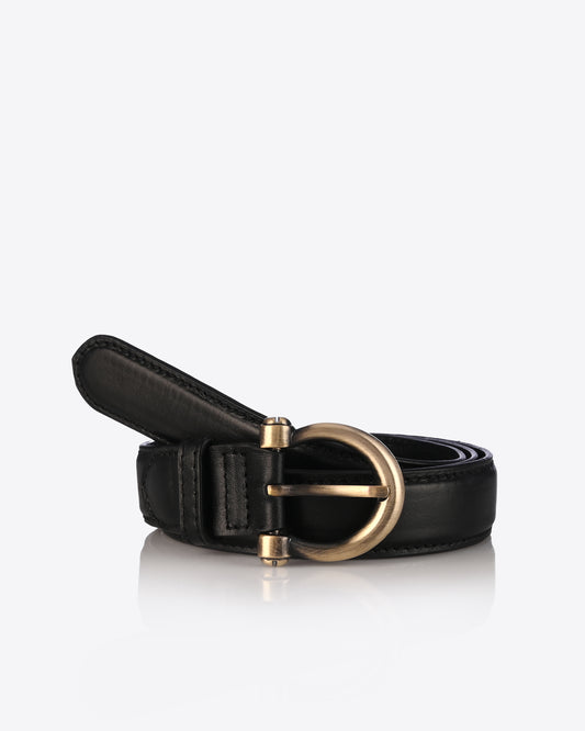 Vintage round buckle - Black