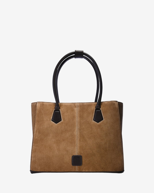 Effra handbag - Desert sand suede