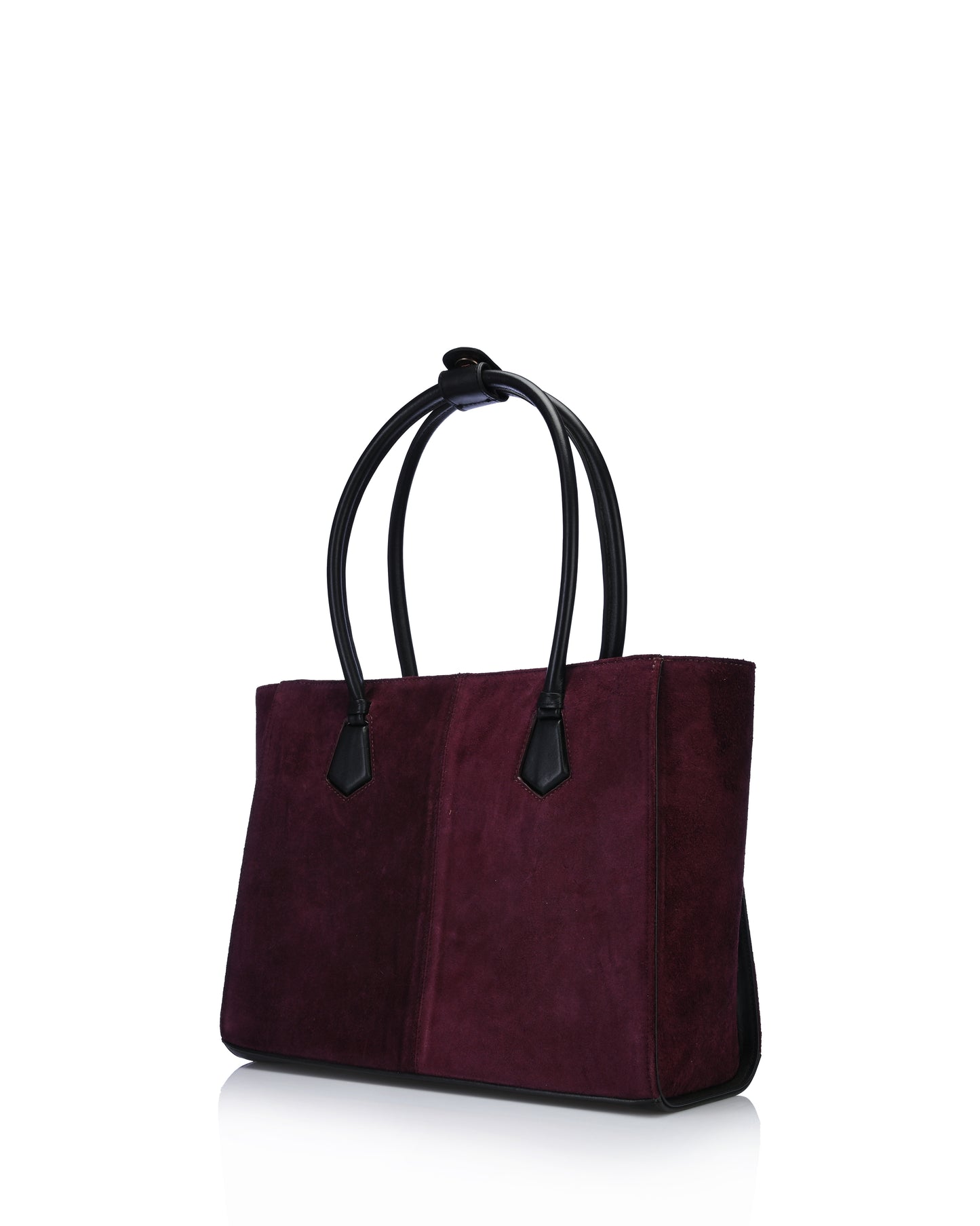 Effra handbag - Burgundy suede