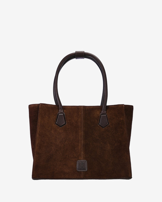 Effra handbag - Brown suede