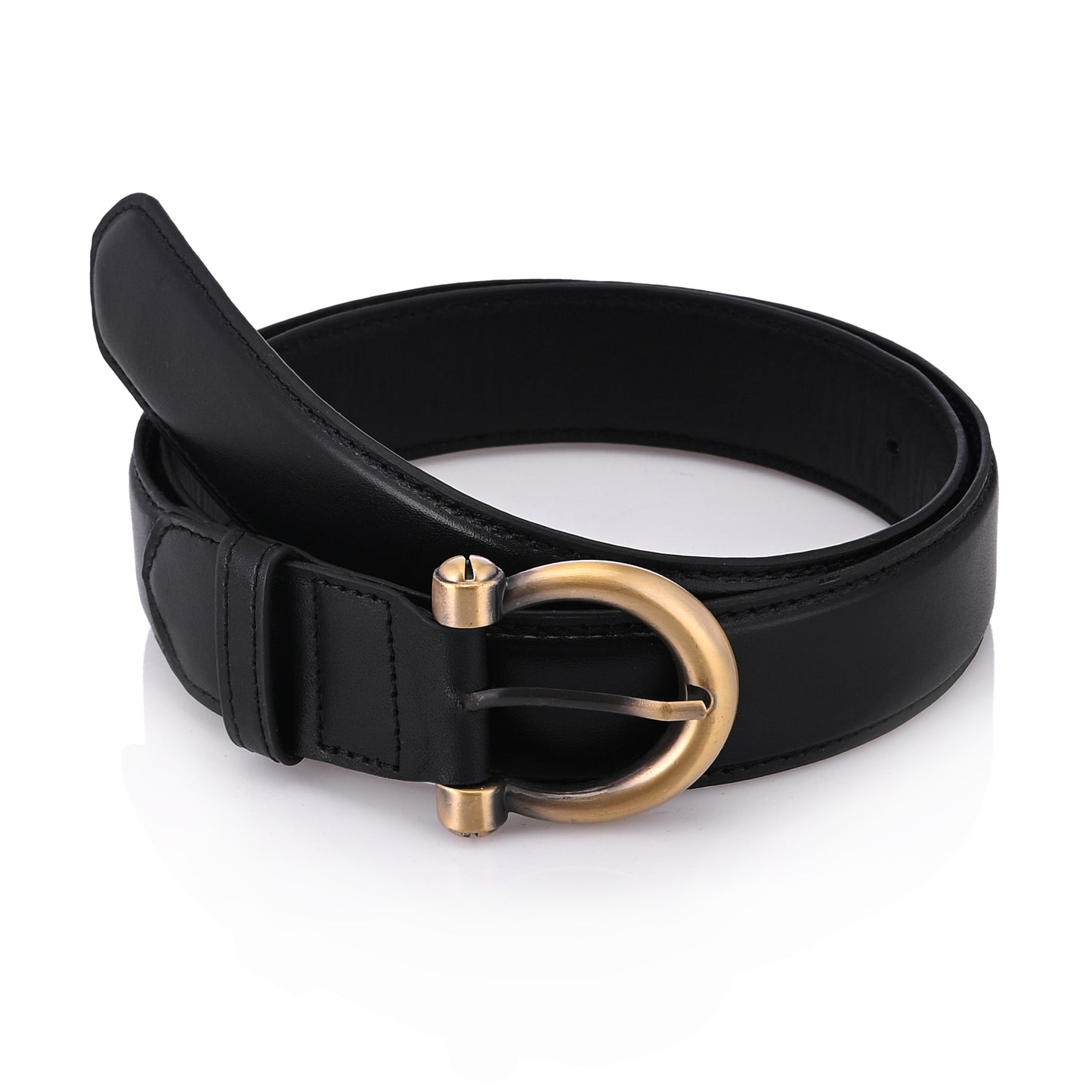 Vintage round buckle - Black