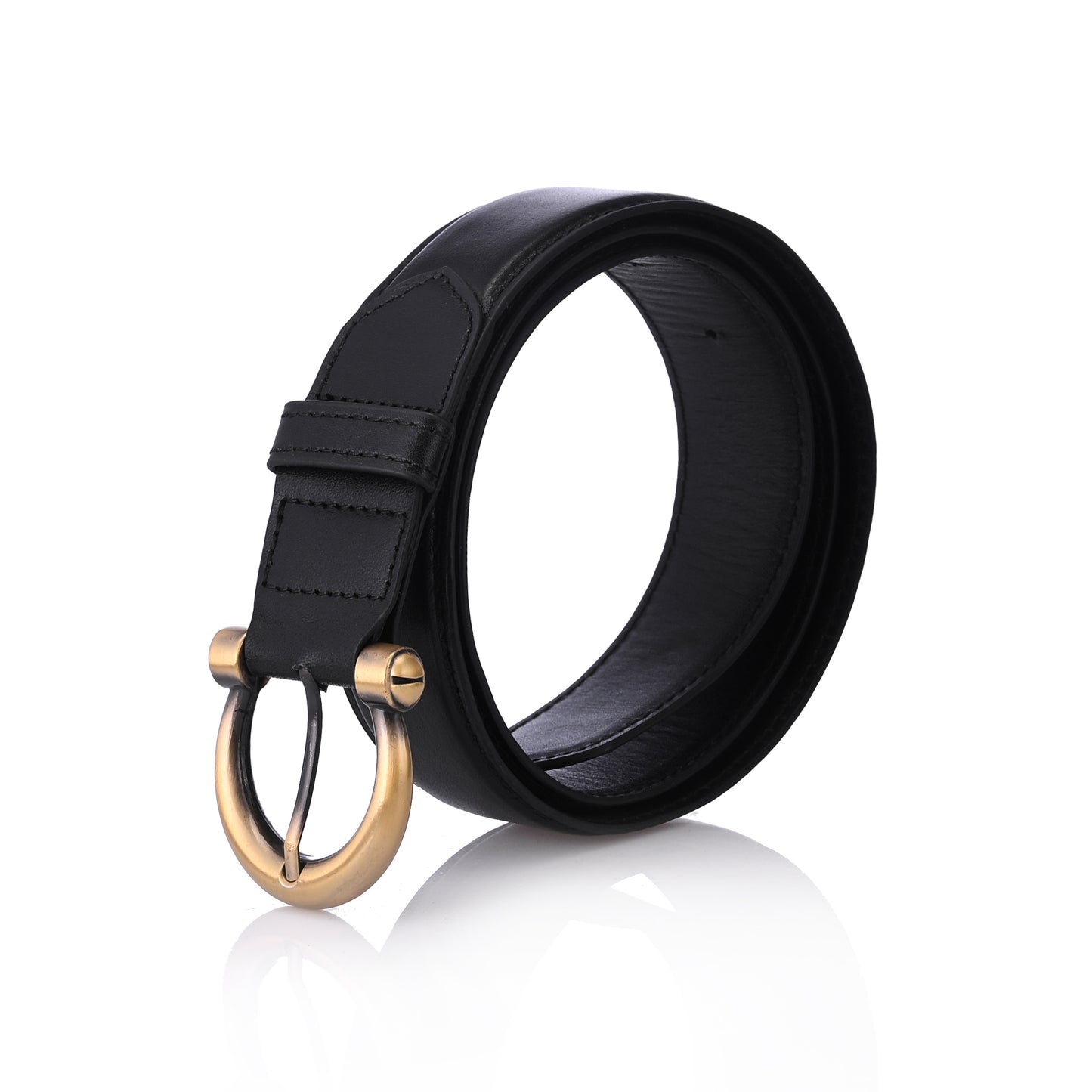 Vintage round buckle - Black