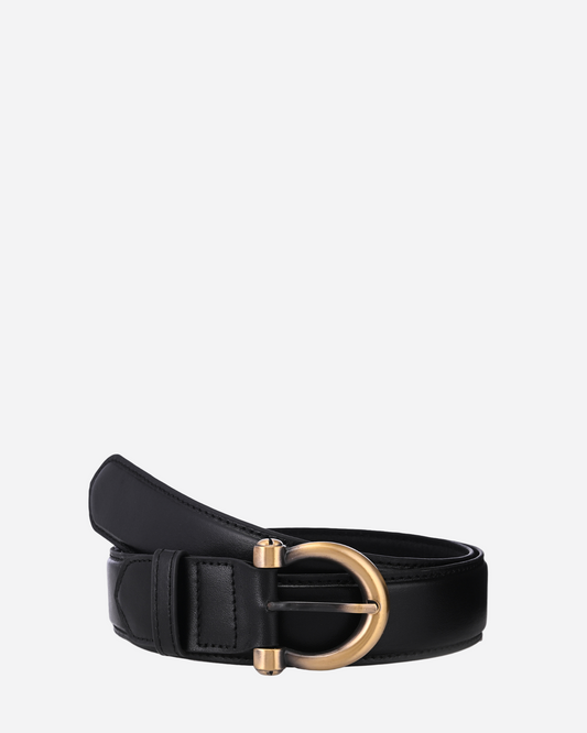 Vintage round buckle - Black